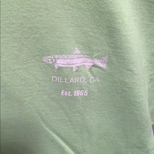 Company tshirt, lime green, distressed